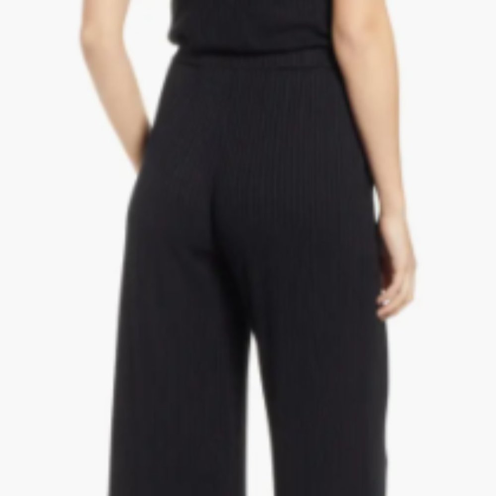 BP. Black Wide Leg Rib Jumpsuit Size XS - Picture 4 of 8